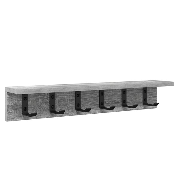 vidaXL Porte-manteau mural Sonoma gris 60 x 10.5 x 10.5 cm