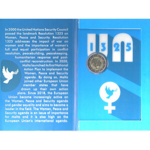 2 euros Malte 2022 coincard BU - Femmes  Paix et sécurité.