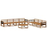 vidaXL Ensemble de canapés d'extérieur 8 Pièces Naturel