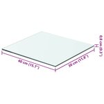 vidaXL Panneaux d'étagère 2 Pièces Verre Transparent 40 x 30 cm