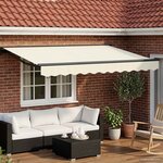 vidaXL Auvent rétractable électrique Crème et Anthracite 2 5 x 2 m