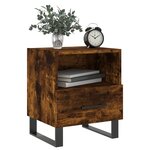 vidaXL Tables de chevet 2Pièces chêne fumé 40x35x47 5cm bois d’ingénierie