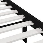 vidaXL Cadre de lit Noir Bois de pin massif 140x190 cm