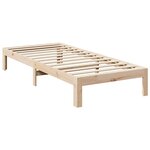 vidaXL Cadre de lit sans matelas 90x200 cm bois de pin massif