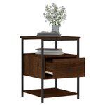 vidaXL Tables de chevet 2Pièces chêne marron 40x42x56cm bois d'ingénierie