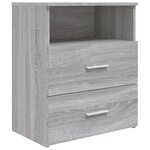 vidaXL Tables de chevet 2 Pièces Sonoma gris 50x32x60 cm