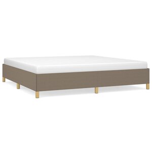 vidaXL Cadre de lit sans matelas taupe 200x200 cm tissu