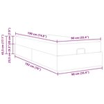 vidaXL Cadre de lit avec matelas Gris clair 90 x 190 cm tissu
