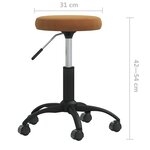 vidaXL Chaise de salle à manger Marron Velours
