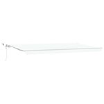 vidaXL Auvent Rétractable Blanc 600 × 350 cm Tissu  Métal