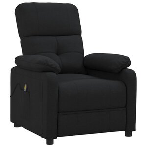vidaXL Fauteuil de massage Noir Tissu
