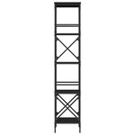 vidaXL Bibliothèque à 5 niveaux noir 59x35x171 cm bois d'ingénierie