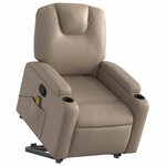 vidaXL Fauteuil inclinable de massage Cappuccino Similicuir