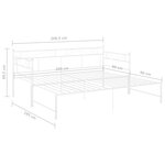vidaXL Cadre de canapé-lit extensible blanc métal 90x200 cm
