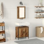 vidaXL Ensemble de mobilier de salle de bain avec porte 2 Pièces Marron