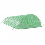 vidaXL Serre avec cadre en acier vert 60 m² 12x5x2 3 m