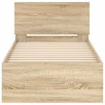 vidaXL Cadre de lit sans matelas avec tête de lit 90x200 cm