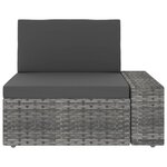 vidaXL Salon de jardin 10 Pièces Résine tressée Gris