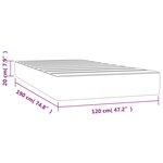 vidaXL Matelas de lit à ressorts ensachés gris clair 120x190x20 cm