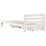 vidaXL Cadre de lit sans matelas blanc 90x200 cm bois de pin massif