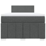 vidaXL Sommier à lattes de lit avec matelas Gris foncé 120x200cm Tissu