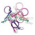 Porte-clés et mousqueton 10 couleurs