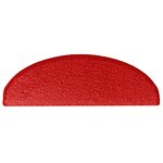 vidaXL Tapis d'escalier 30 pièces 65 x 21 x 4 cm Rouge Demi-rond Grand