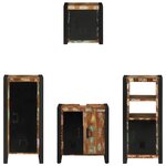 vidaXL Ensemble de mobilier de salle de bain avec étagère 4 Pièces