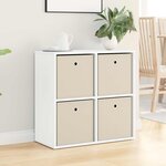 vidaXL Buffet avec tiroir Blanc 68 5 x 32 x 67 cm