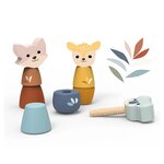 Jeu personnage a visser en bois
