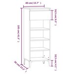 vidaXL Étagère à chaussures Sonoma gris 40x36x105 cm Bois ingénierie