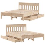 vidaXL Cadre de lit sans matelas 140x200 cm bois massif de pin