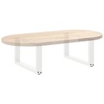 vidaXL Pieds de table basse en U 2 pièces Blanc 60 x (30-31) cm Acier
