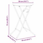vidaXL Table de Jardin Blanc 50 x 50 x 72 cm Acier