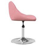 vidaXL Chaises à manger pivotantes lot de 4 Rose Velours