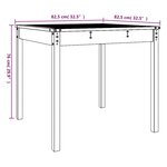 vidaXL Table de jardin blanc 82 5x82 5x76 cm bois massif de pin
