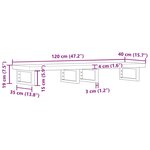 vidaXL Étagère de vasque murale acier et bois massif d'acacia