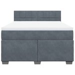 vidaXL Sommier à lattes de lit et matelas Gris foncé 140x200cm Velours