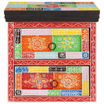 vidaXL Cabinet de chevet avec tiroir Multicolore 40 x 30 x 40 cm