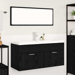 vidaXL Cabinet de salle de bain Chêne noir 100 x 38 5 x 46 cm