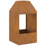 Brasero vidaXL 50x50x100 cm en acier résistant aux intempéries