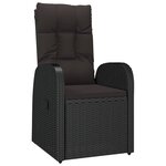 vidaXL Ensemble à manger de jardin 9Pièces coussins noir résine tressée
