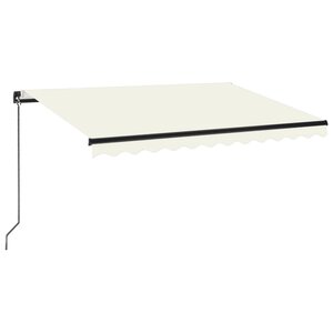 vidaXL Auvent manuel rétractable 350x250 cm Crème