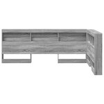 vidaXL Tête de lit de rangement Gris Sonoma 120 cm Bois d'ingénierie