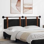 vidaXL Tête de lit suspendue Noir PU antique