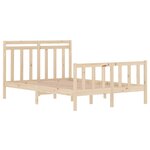 vidaXL Cadre de lit Bois massif 140x190 cm