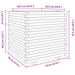 vidaXL Jardinière blanc 70x70x72 5 cm bois de pin massif