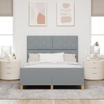 cadre de lit vidaXL Gris clair 160x200 cm Tissu