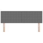 vidaXL Tête de lit LED avec des lumières à LED Gris clair 144 cm tissu