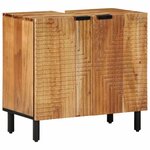 vidaXL Meuble Sous Lavabo Marron 62 x 33 x 58 cm Bois d'acacia massif